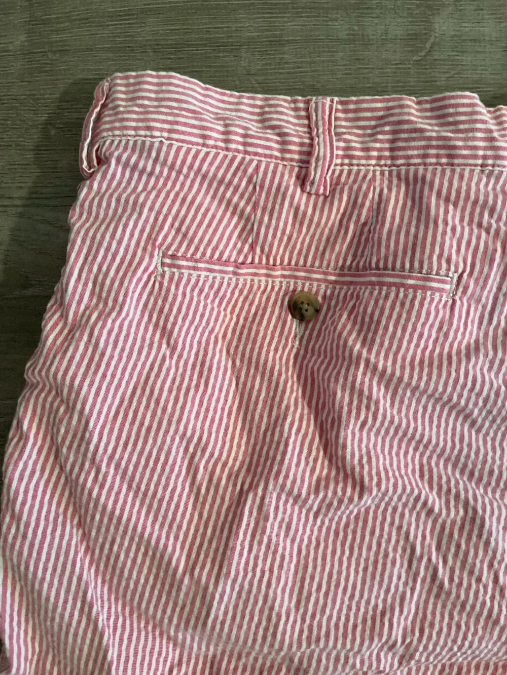 Polo Ralph Lauren Men's Classic Pink & White Striped Seersucker Shorts - Sz 36